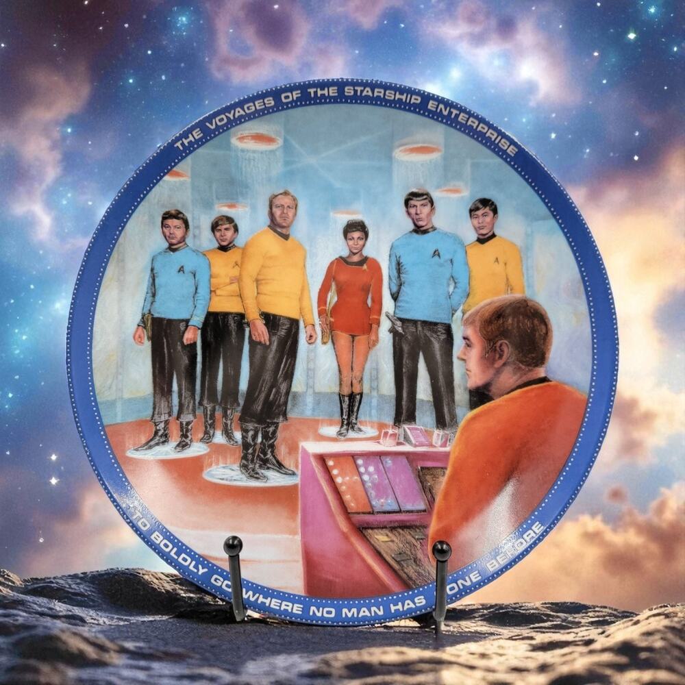 Star Trek Hamilton Collector 8 1/2"" Plate 1991 Paramount Pictures Enterprise